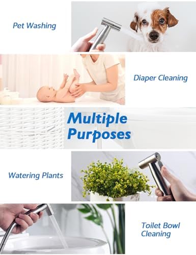 Handheld Bidet Sprayer for Toilet, BRITULIF Jet Sprayer for Toilet Muslim Shower Set, Adjustable Bidet Attachment Toilet Water Sprayer,Bidets for Existing Toilets Bidet Hose for Feminine Wash