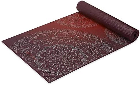 Gaiam Yoga Mat - Premium 6mm Print Extra Thick Non Slip Exercise & Fitness Mat for All Types of Yoga, Pilates & Floor Workouts (68"L x 24"W x 6mm Thick)