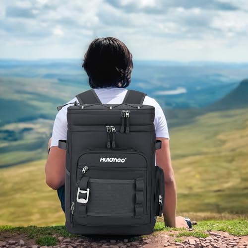Large Waterproof Insulated Cooler Backpack for Men & Women, Leak Proof Cooler Backpack for Camping, Beach, Fishing, Picnic, Travel, Outdoor, 30L, 48Cans
