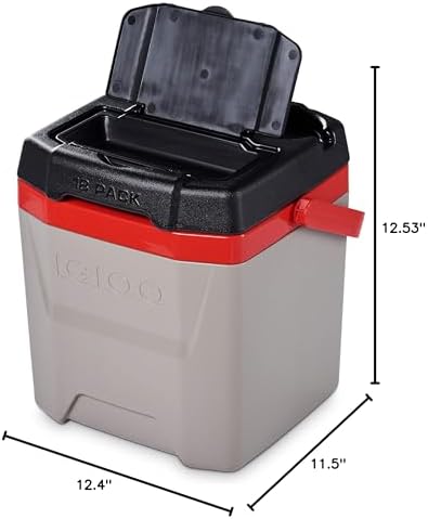 Igloo Quantum Cooler, Sandstone/Blaze Red/Black, 12 Quart
