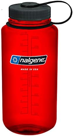 Nalgene Tritan Wide Mouth BPA-Free Water Bottle, REd, 32 oz