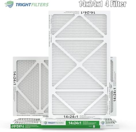 14x24x1 Air Filter 4 Pack, MERV 8 Pleated Dust Defense Air Filters Replacement Air Conditioner HVAC AC Furnace Filter, Durable and Lightweight