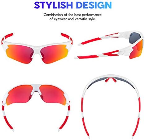 BEACOOL Polarized Sports Sunglasses for Men Women Youth Baseball Fishing Cycling Running Golf Motorcycle Tac Glasses UV400