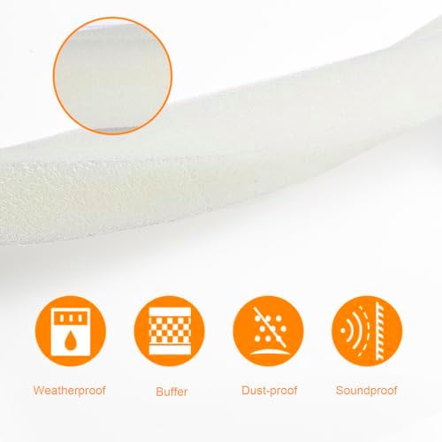 Air Conditioner Foam-2 Rolls, 1 Inch Wide X 1 Inch Thick Total 13 Feet Long, Open Cell Foam Insulation Weather Seal (6.5ft x 2 Rolls)