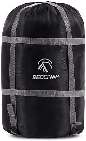 REDCAMP Sleeping Bag Stuff Sack, Black M, L, XL and XXL Compression Sack, Great for Backpacking and Camping