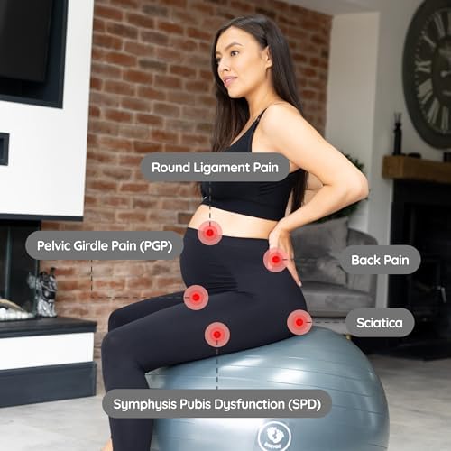 BABYGO® Birthing Ball for Pregnancy & Labor + Our Award Winning Book - Exercise, Birth & Recovery Plan, 5X Stronger Than a Yoga Ball with Eco Friendly Material