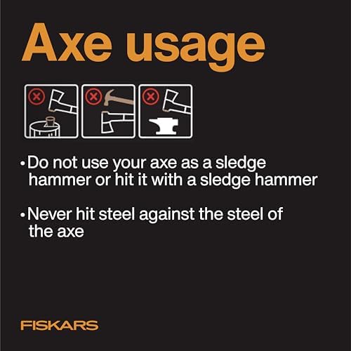 Fiskars X7 Hatchet Lightweight Wood Splitter for Small to Medium Size Kindling with Proprietary Blade and Shock-Absorbing FiberComp Handle, Lawn and Garden Tool, 14 inch, 1.5 pounds