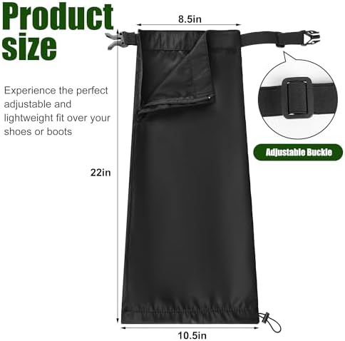 Adnee 2 PCS Lawn Care Leg Gaiters-Weed Eating Leg Protectors-Garden Trimming Leg Chaps-Adjustable Leg Guards for Garden and Farm Working, Black