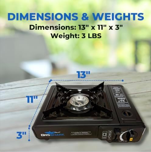 Dual Fuel Propane or Butane Portable Stove | 12,000 BTUs | Camping Stove | Outdoor Cooking and Emergency Kit | Propane Hose and Carrying Case Included