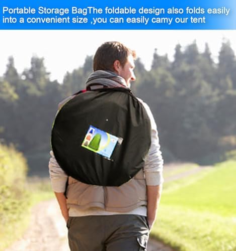 Portable Pop Up Privacy Tent, Outdoor Camping Bathroom Toilet Shower Tent Spacious Dressing Changing Room for Hiking Beach Picnic Fishing, Instant Rain Shelter with Carrying Bag-