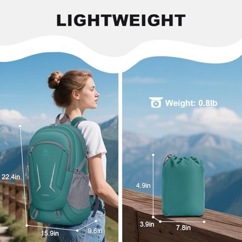 MIYCOO Backpack - Ultra Lightweight Packable Backpack for Travel Camping, 45L Hiking Back Pack Waterproof Foldable Daypack for Men Women Green