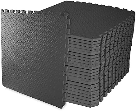 BalanceFrom Puzzle Exercise Mat with EVA Foam Interlocking Tiles for MMA, Exercise, Gymnastics and Home Gym Protective Flooring, Multiple Sizes and Colors