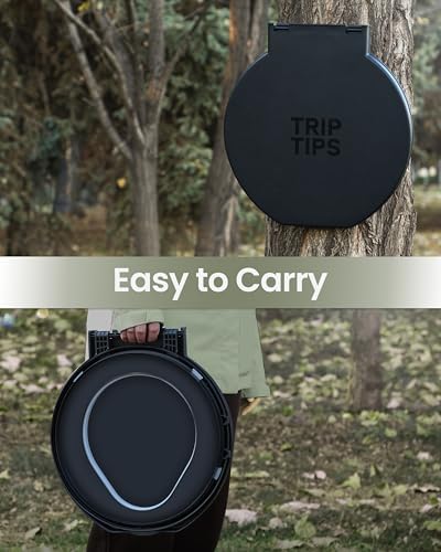TRIPTIPS Portable Toilet with Soft Cushion, 5 Gallon Rotatable Lid, Adults and Kids Camping Toilet Seat for 5 Gal Bucket