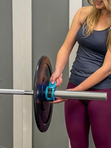 Clout Fitness Olympic Barbell Clamps Collars Quick Release Pair of Locking Weight Clips Fit 2 Inch Barbell for Weightlifting