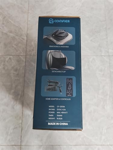 COMFIER Shiatsu Neck Back Massager with Heat, 2D ro 3D Kneading Massage Chair Pad, Adjustable Neck Massage,Seat Massager for Full Body Relaxation, Christmas Gifts for Dad Mom Women Men,Dark Gray