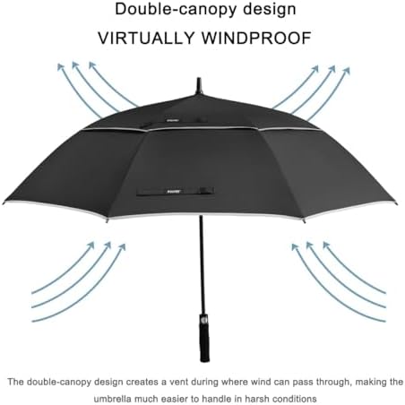G4Free 47/54/62/68 Inch Automatic Open Golf Umbrella Oversize Extra Large Double Canopy Vented Windproof Waterproof Stick Umbrellas