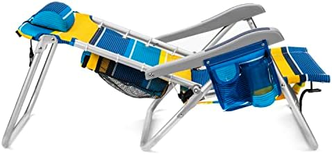 Homevative Backpack Fold-Up Beach Chair, 5 Positions, Towel bar, Cooler, Storage Pouch, Cup Holder and Phone Pocket