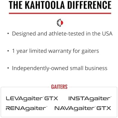 Kahtoola INSTAgaiter Low Gaiters for Hiking, Trail Running, Mountaineering, Hunting, Rocky Terrain, Mud, Snow & Ice