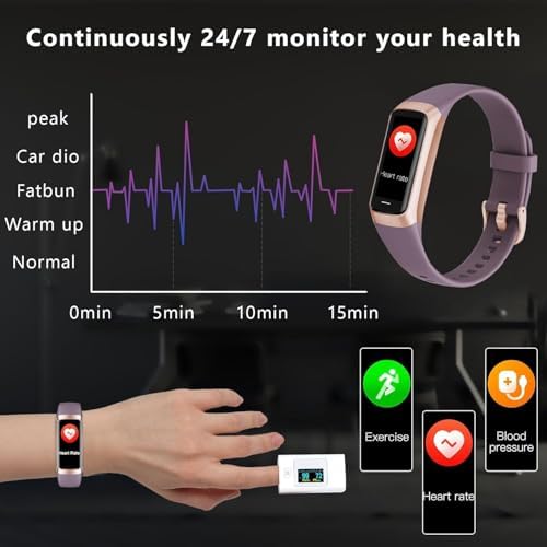 Fitness Tracker with 24/7 Heart Rate Sleep Blood Oxygen Monitor,IP68 Waterproof Smart Watch,1.10''AMOLED Touch Color Screen,Step Counter Health Activity Trackers for Women Men