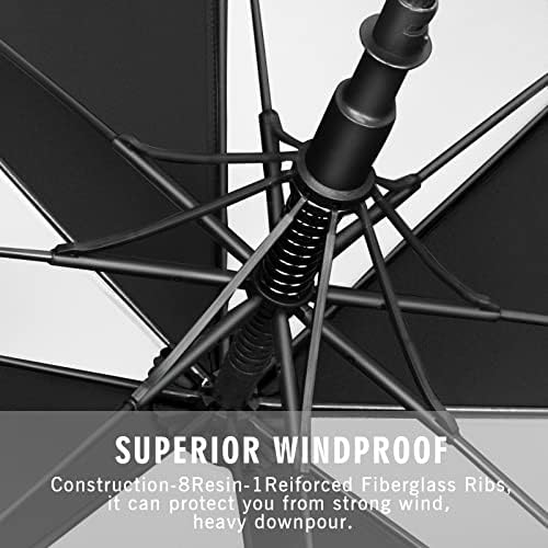 ZOMAKE Automatic Open Extra Large Golf Umbrella 51/54/62/68 Inch, Double Canopy Vented Windproof Oversize Stick Umbrellas for Rain