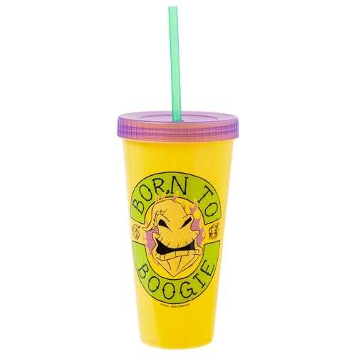 Silver Buffalo Disney The Nightmare Before Christmas 4 Pack Color Change Plastic Tumblers Featuring Jack Skellington, Sally, Oogie Boogie, and Zero, 24 Ounces