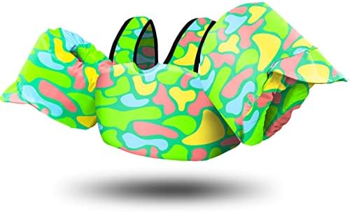 Chriffer Kids Swim Vest Life Jacket for 22-66 Pounds Boys and Girls, Toddler Floaties with Shoulder Harness Arm Wings for 2,3,4,5,6,7 Years Old Baby