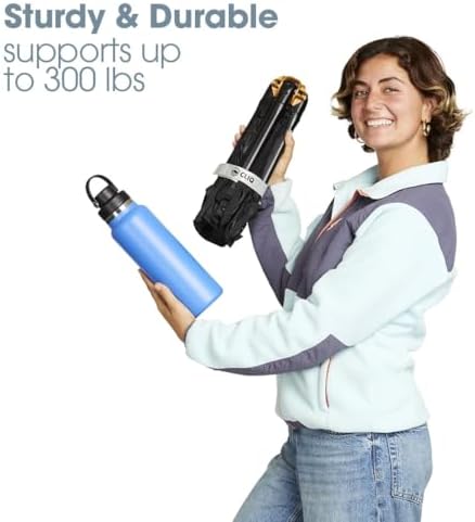 CLIQ Portable Chair - Lightweight Folding Chair for Camping - Supports 300 Lbs - Perfect for Outdoor Adventures - Sky