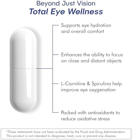 Eye Health Supplement – 14 Essential nutrients for Clear Vision, Blue Light Protection, and Long-Term Eye Health. Supports Clarity and Eye Wellness. 60 Capsules. (1 Pack)