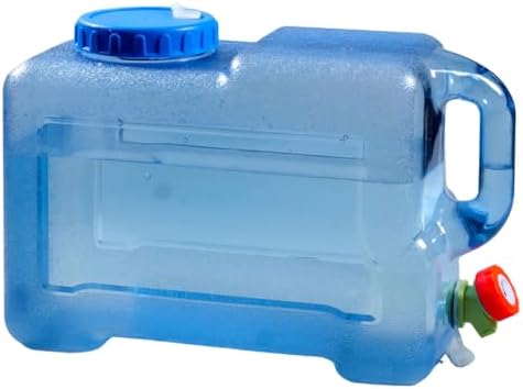 3.17 Gallon Water Container with Spigot, Portable Water Jug, No Leakage Camping Bucket with Tap, BPA Free Emergency Water Storage Tank for Camping, Vehicle, Car, Outdoor Hiking, Picnic