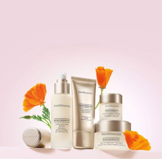 bareMinerals Skinlongevity Long Life Face Serum Infused with Niacinamide, Improves Signs of Aging, Strengthens Skin Barrier, Reduces Visible Lines, Vegan