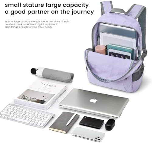 G4Free 20L Lightweight Packable Backpack Travel Hiking Daypack Foldable Backpack for Men Women(Light Purple)