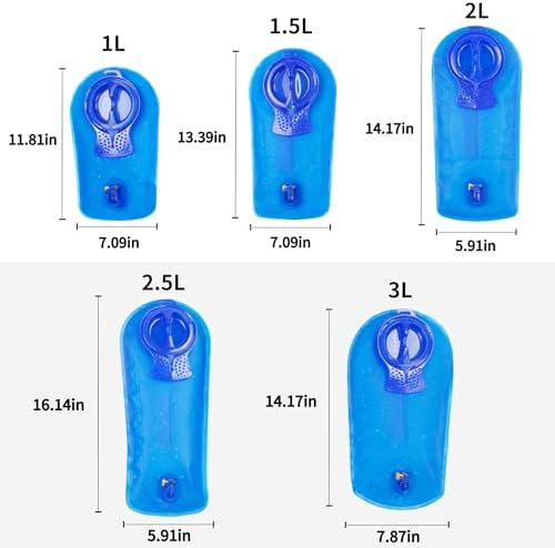 Unigear Hydration Bladder, 1.5L/2L/2.5L/3L Water Bladde Non-BPA and odorless for Backpacking, Biking, Hiking and Camping