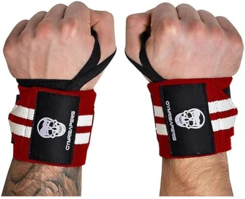 Gymreapers Weightlifting Wrist Wraps (IPF Approved) 18" Professional Quality Wrist Support with Heavy Duty Thumb Loop - Best Wrap for Powerlifting Competition, Strength Training, Bodybuilding