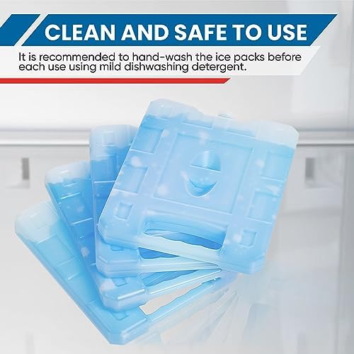 Reusable Jumbo Ice Pack - Long Lasting - Perfect for Keeping Food Or Beverages Cold, Coolers, Camping, Beach Coolers, Hiking & More, Clear Blue