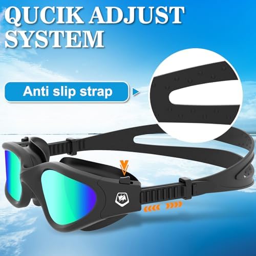 WIN.MAX Polarized Swimming Goggles Swim Pool Goggles Anti Fog Anti UV No Leakage Clear Vision for Men Women Adults Teenagers