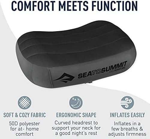 Sea to Summit Aeros Premium Inflatable Travel Pillow, Large (16.5 x 11), Magenta