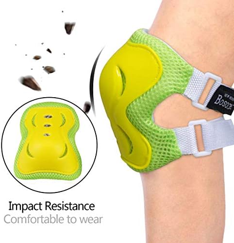 BOSONER Kids/Youth Knee Pad Elbow Pads Guards Protective Gear Set for Roller Skates Cycling BMX Bike Skateboard Inline Skatings Scooter Riding Sports