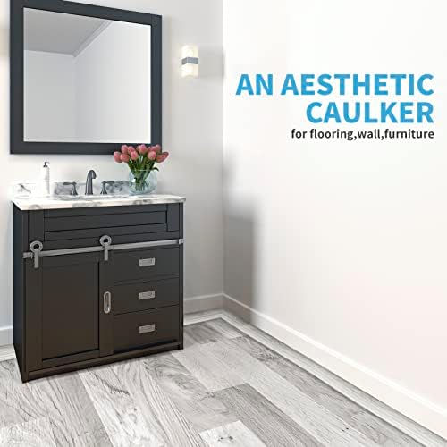 Art3d Self Adhesive Vinyl Floor Transition Strip, Laminate Floor Strip Floor Flat Divider Strip for Joining Floor Gaps, Carpet Threshold Transition, Floor Tiles (10 FT, 1.57in, White-Washed)