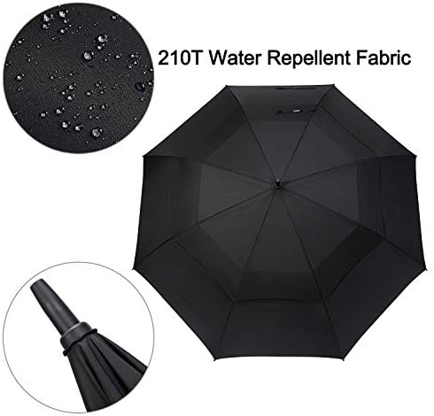 G4Free 47/54/62/68 Inch Automatic Open Golf Umbrella Oversize Extra Large Double Canopy Vented Windproof Waterproof Stick Umbrellas