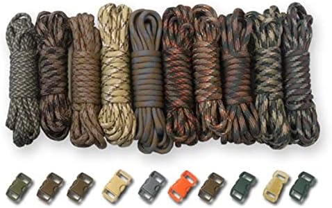 PARACORD PLANET 550lb Type III Paracord Combo Crafting Kits with Buckles