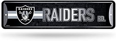 Rico Industries NFL Metal Street Sign Metal Street Sign 4" x 15" Home Décor - Bedroom - Office - Man Cave