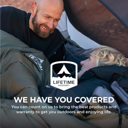 TETON Mammoth, 20 Degree and 0 Degree Sleeping Bags, Double Sleeping Bag, A Warm Bag the Whole Family can Enjoy. Great Sleeping Bag for Camping, Hunting and Base Camp. Compression Sack Included