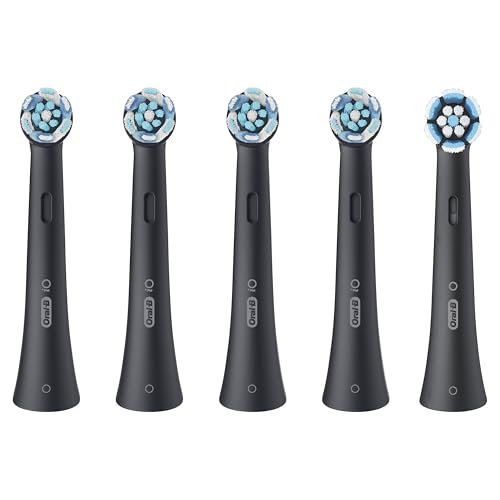 Oral-B iO Ultimate Clean Replacement Brush Heads, 5 Count, 4 Ultimate Clean + 1 Gum & Sensitive Black