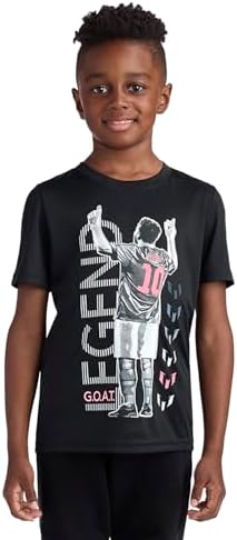 Boys' Lifestyle Short Sleeve Top, Loose-fit Shirt with Logo, Comfortable