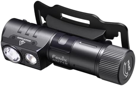 Fenix HM71R Headlamp, 2700 Lumen Super Bright USB-C Rechargeable Spot Light Flood Light L-Shape 90 Degree Right Angle Flashlight Industrial Grade with LumenTac Organizer