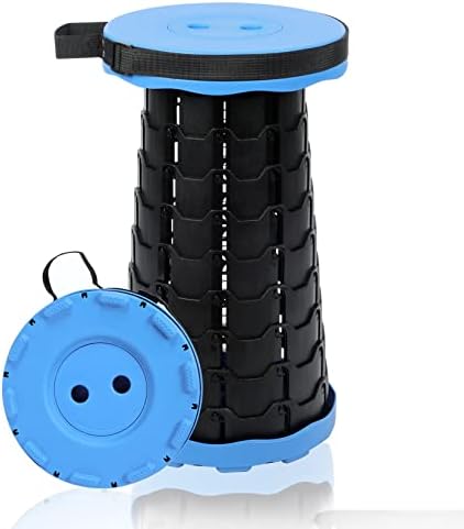 Foldable Telescoping Stool Portable, Retractable Stool for Adults, Upgraded Collapsible Folding Seats with Load Capacity 550lbs, Camping Stools for Adults