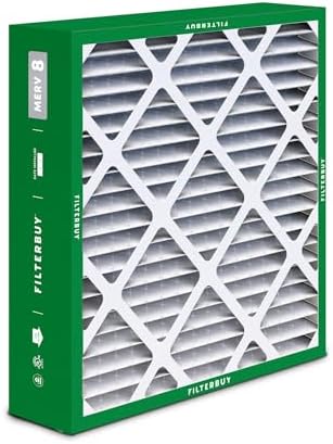 Filterbuy 17.5x21x5 Air Filter MERV 8 Dust Defense (2-Pack), Pleated HVAC AC Furnace Air Filters Replacement for Rheem, Ruud, and Protech (Actual Size: 17.13 x 20.63 x 4.38 Inches)