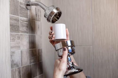 SparkPod High Output Shower Filter Cartridge- Suitable for People with Sensitive and Dry Skin and Scalp, Filters Chlorine and Impurities | 1-min install (Standard, 3 pc)