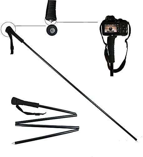 Aventik Fold-able Wading Staff Water Depth Safety Warning Sign Coated Stainless Steel Core T7075 Aluminum Body Corrosion Resistance