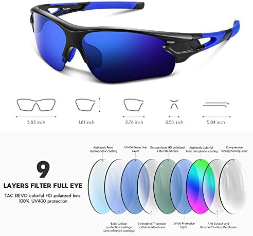 BEACOOL Polarized Sports Sunglasses for Men Women Youth Baseball Fishing Cycling Running Golf Motorcycle Tac Glasses UV400